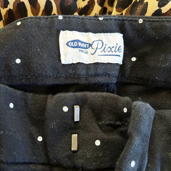 Old Navy Pixie Pants in Black with White Dots - Picture 8 of 8